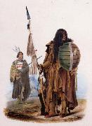 Karl Bodmer Assiniboin Indians oil painting on canvas